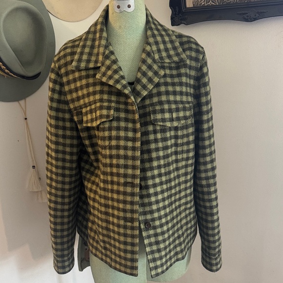 Talbots GREEN PLAID Women's Jacket - Picture 1 of 4